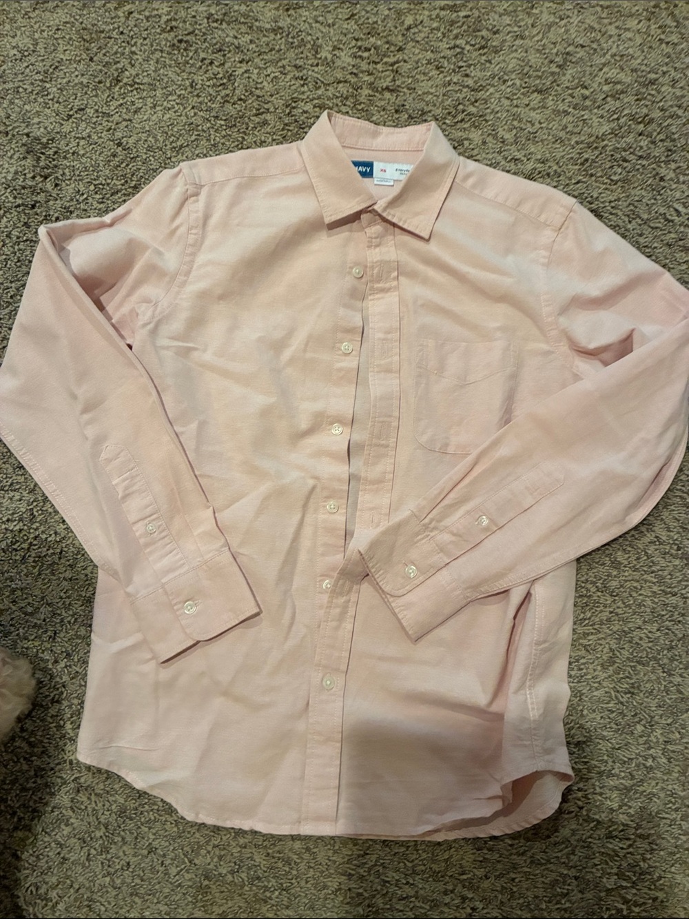 Old Navy Men's Light Pink Button-Up Dress Shirt
